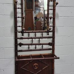Stunning Antique French Faux Bamboo Hallstand