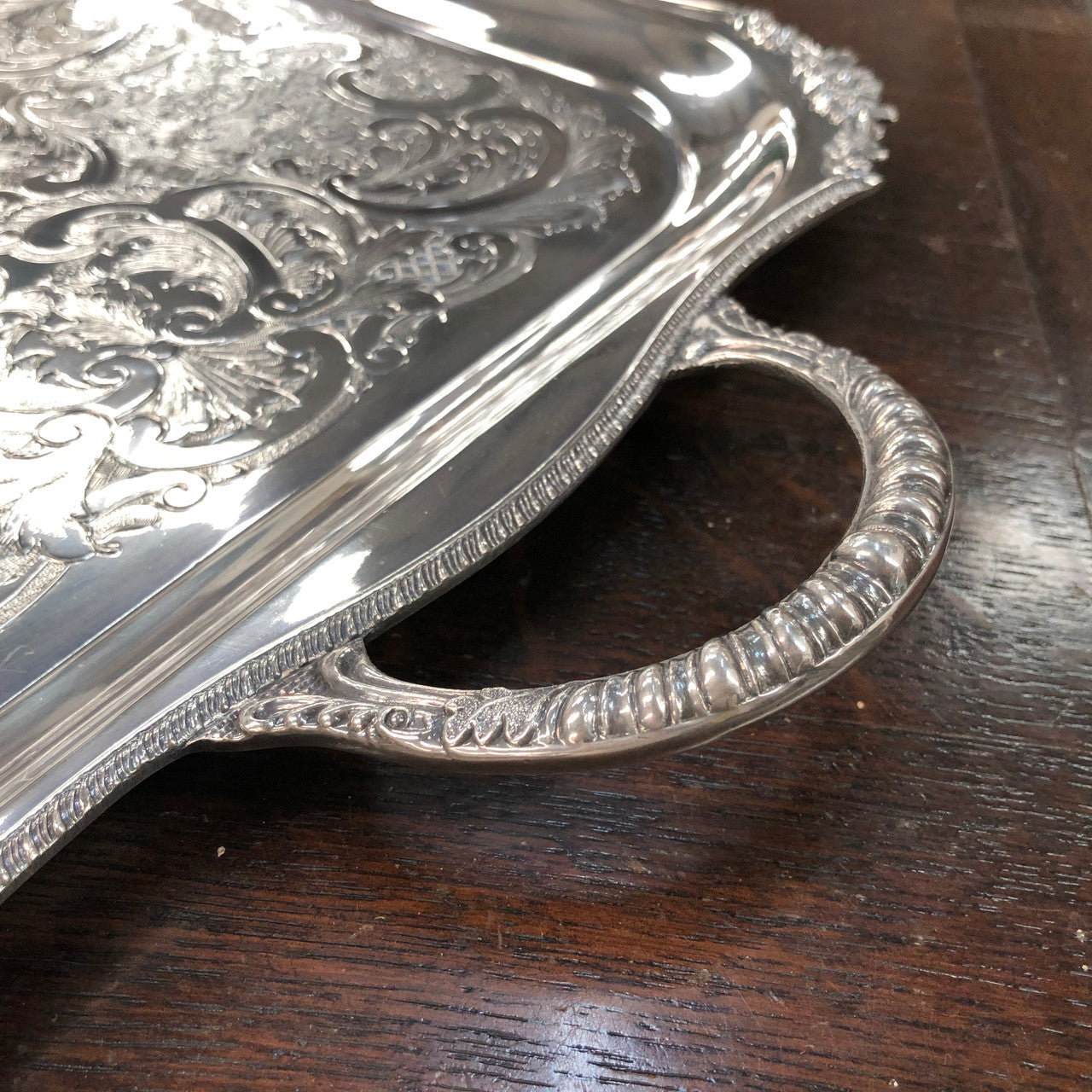 A Heavy Quality Sheffield Plate Tray | Antique & Vintage | Moonee Ponds Antiques | Australia Wide Delivery