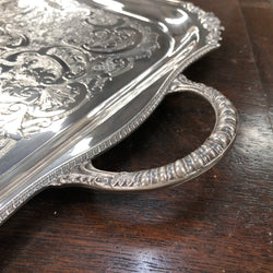 A Heavy Quality Sheffield Plate Tray | Antique & Vintage | Moonee Ponds Antiques | Australia Wide Delivery