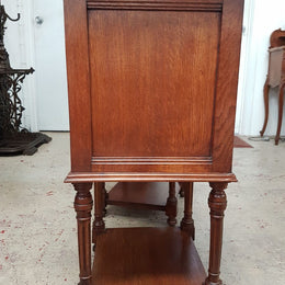 French Oak Bedside Cabinets-1