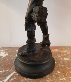 French Bronze Statue Of A School Boy | Antique & Vintage | Moonee Ponds Antiques | Australia Wide Delivery