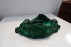 Czechoslovakia Malachite Glass Fish Bowl | Antique & Vintage | Moonee Ponds Antiques | Australia Wide Delivery