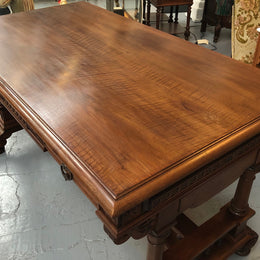19th Century French Walnut Henry II Style Desk