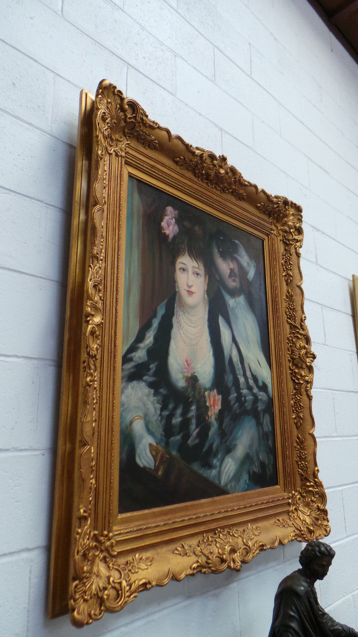 Beautifully Gilt Framed Antique Oil On Canvas By Van Damme