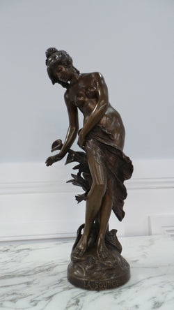 Rare French Bronze Statue Lady Figurine | Antique & Vintage | Moonee Ponds Antiques | Australia Wide Delivery