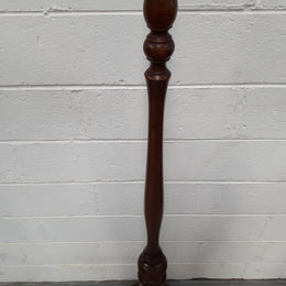 Antique Walnut standard lamp, with foot switch and in good working order condition.