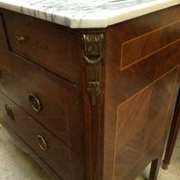 Antique French Inlaid Walnut Commode