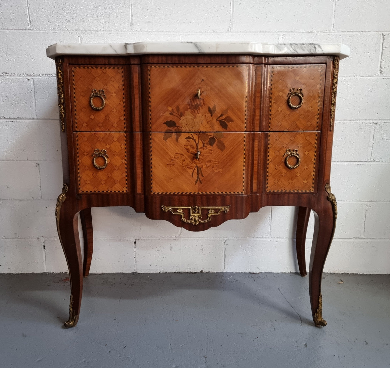 Beautiful French Marquetry Inlaid Transitional Commode | Antique & Vintage | Moonee Ponds Antiques | Australia Wide Delivery