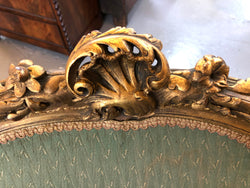 Charming Louis XV Glided Walnut Chair - Carved Bergère | Antique & Vintage | Moonee Ponds Antiques | Australia Wide Delivery
