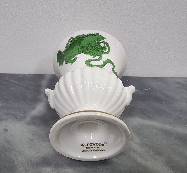 Wedgwood small urn vase with a dragon pattern and gold trim, in great original condition.