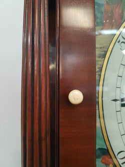 Late Georgian Flame Mahogany Case Moon Phase Dial Grandfather Clock | Antique & Vintage | Moonee Ponds Antiques | Australia Wide Delivery