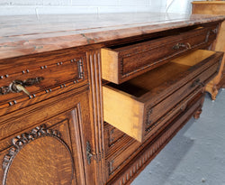 Lovely French Oak Carved Sideboard | Antique & Vintage | Moonee Ponds Antiques | Australia Wide Delivery