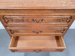 Vintage French Light Oak Louis XV Style Chest of Three Drawers | Antique & Vintage | Moonee Ponds Antiques | Australia Wide Delivery