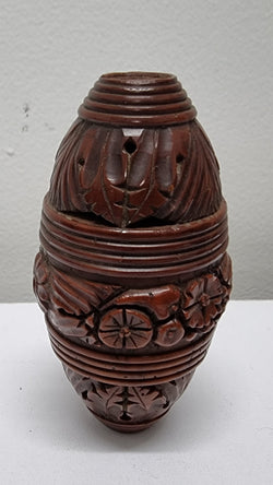 Victorian Hand Carved Coquilla Nut Egg Secret Box | Antique & Vintage | Moonee Ponds Antiques | Australia Wide Delivery