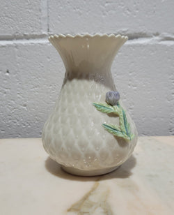 Vintage Belleek Irish Porcelain Thistle Design Vase | Antique & Vintage | Moonee Ponds Antiques | Australia Wide Delivery