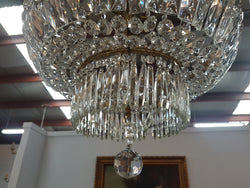 French Bronze & Crystal Six Candle Light Chandelier | Antique & Vintage | Moonee Ponds Antiques | Australia Wide Delivery