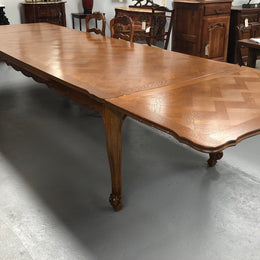 Stunning French Louis XVth style large Extension table