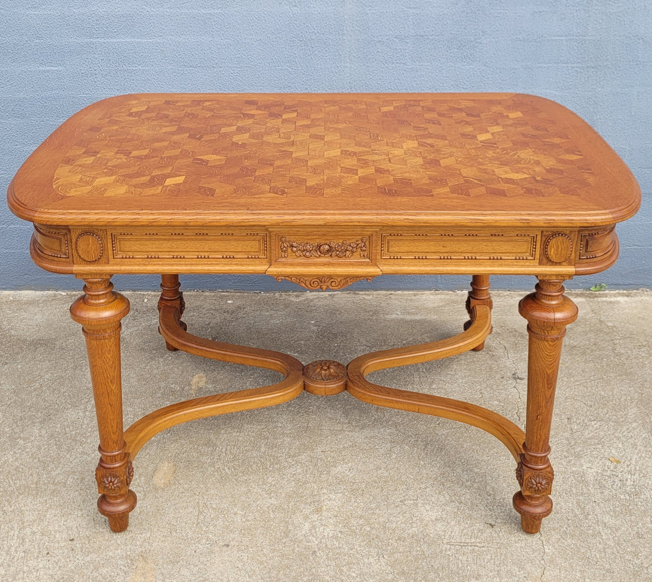 French Oak Small Dining Table & Six Chairs | Antique & Vintage | Moonee Ponds Antiques | Australia Wide Delivery
