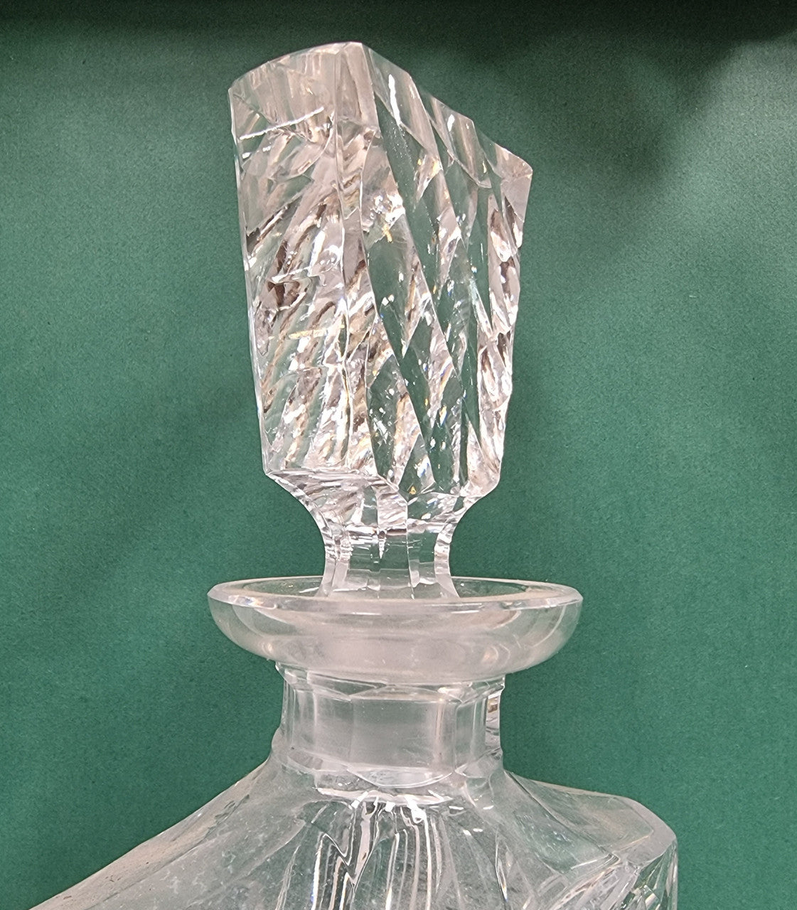 Vintage Heavy Cut Crystal Decanter & Stopper