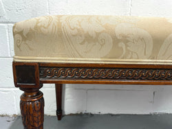 French Louis XVI Style Walnut Upholstered Stool | Antique & Vintage | Moonee Ponds Antiques | Australia Wide Delivery