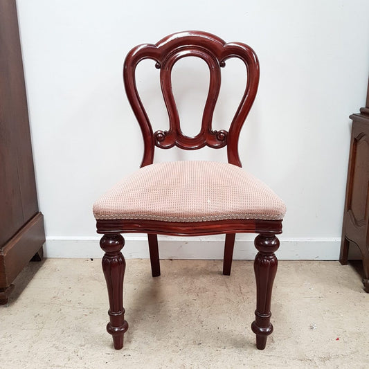 Eight Mahogany Reproduction Balloon Back Chairs
