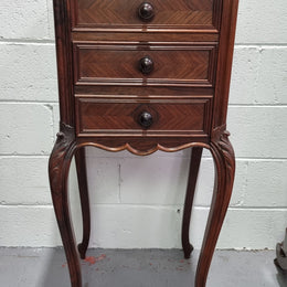 French Rosewood Louis XV Style Single Bedside Cabinet