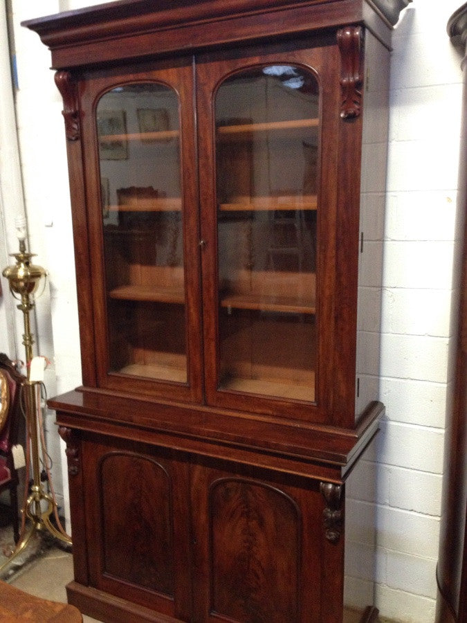 Victorian Flame Mahogany Bookcase