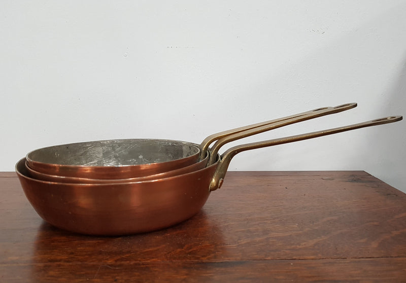 Antique Copper Frying Pans