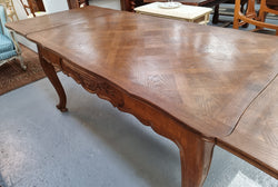 Oak Louis 15th Style Parquetry Top Extension Dining Table | Antique & Vintage | Moonee Ponds Antiques | Australia Wide Delivery