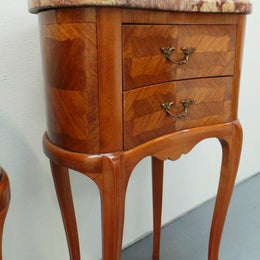 Rare Pair Of Inlaid Bedside Cabinets