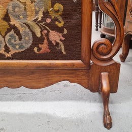 Appealing Hand Stitched Embroidered Wooden Framed Fire screen