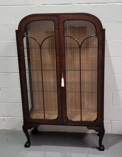 Chippendale Style Walnut Display Cabinet | Antique & Vintage | Moonee Ponds Antiques | Australia Wide Delivery