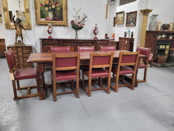 Charming Solid Rustic Oak Stretcher Base Farmhouse Table | Antique & Vintage | Moonee Ponds Antiques | Australia Wide Delivery