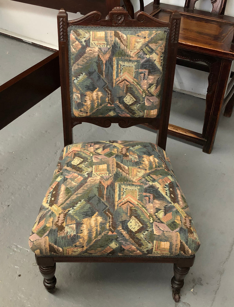 An Upholstered Edwardian Bedroom Chair