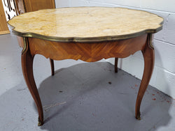 Louis XV Style Parquetry Inlaid Coffee Table With Shaped Marble Top | Antique & Vintage | Moonee Ponds Antiques | Australia Wide Delivery