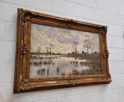 Sourced From France An Impressionist Oil Painting of A Lake Scene | Antique & Vintage | Moonee Ponds Antiques | Australia Wide Delivery