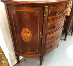Superb half round French Side Cabinet | Antique & Vintage | Moonee Ponds Antiques | Australia Wide Delivery