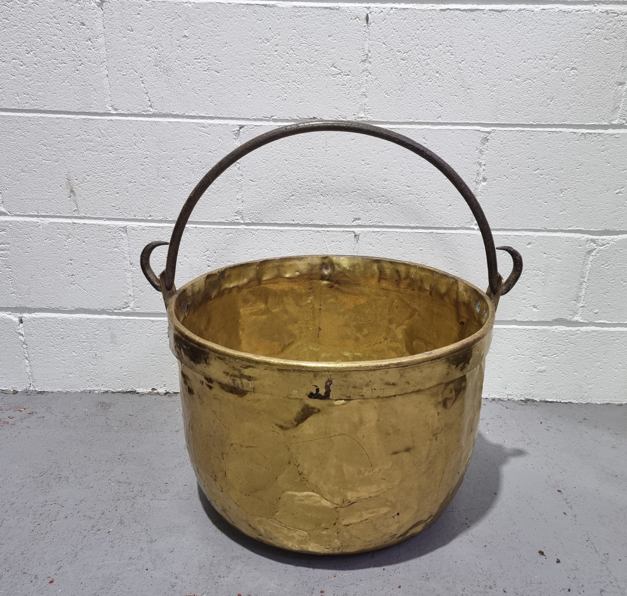 Antique French Brass Firewood Handled Bucket | Antique & Vintage | Moonee Ponds Antiques | Australia Wide Delivery
