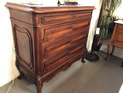 19th Century French Walnut Five Drawer Marble Top Commode | Antique & Vintage | Moonee Ponds Antiques | Australia Wide Delivery