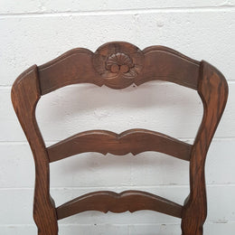 Set of Four French Oak Dining Chairs