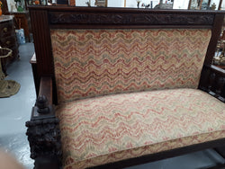 French Gothic Style 19th Century Oak Settee | Antique & Vintage | Moonee Ponds Antiques | Australia Wide Delivery