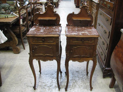 Pair of French Walnut Bedside Cabinets-1 | Antique & Vintage | Moonee Ponds Antiques | Australia Wide Delivery