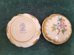 Herend Floral Small Lidded Trinket Bowl Hand Painted Porcelain | Antique & Vintage | Moonee Ponds Antiques | Australia Wide Delivery