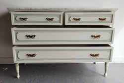 Charming Vintage French Louis 16th Style Original Chalk Painted Chest of Four Drawers | Antique & Vintage | Moonee Ponds Antiques | Australia Wide Delivery