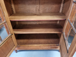 French Light Oak Two Door Bookcase With Four Adjustable Shelves | Antique & Vintage | Moonee Ponds Antiques | Australia Wide Delivery