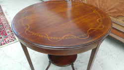 Round Inlaid Centre Table | Antique & Vintage | Moonee Ponds Antiques | Australia Wide Delivery
