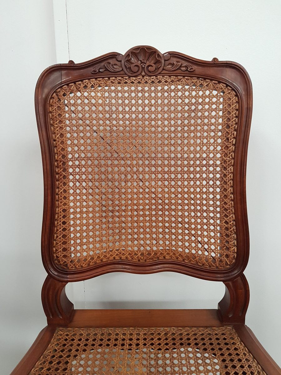 Set Of Six French Cane Chairs