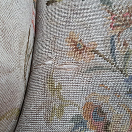 French Wing Back Tapestry Arm Chair