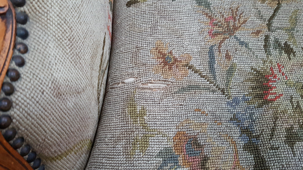 French Wing Back Tapestry Arm Chair | Antique & Vintage | Moonee Ponds Antiques | Australia Wide Delivery
