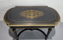 19th Century Napoleon III Boulle Ebonized Centre Table | Antique & Vintage | Moonee Ponds Antiques | Australia Wide Delivery
